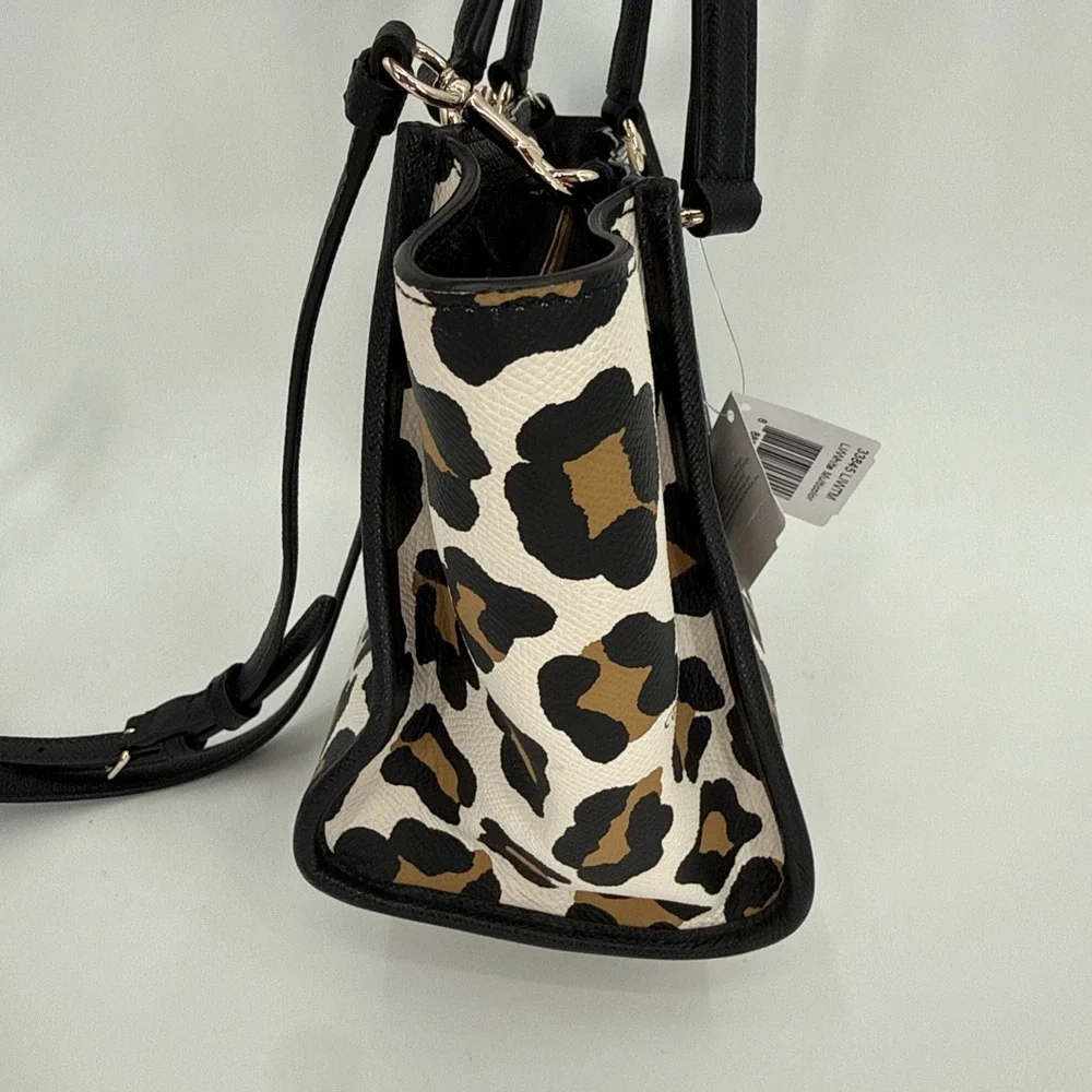 Coach Womens Ocelot Mini Crosby Satchel Crossbody Handbag Sophisticated NWT